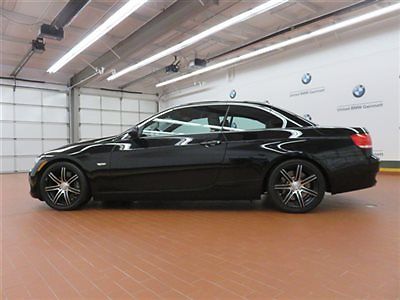 BMW : 3-Series 335i 335 i 3 series 2 dr convertible automatic gasoline 3.0 l straight 6 cyl jet black