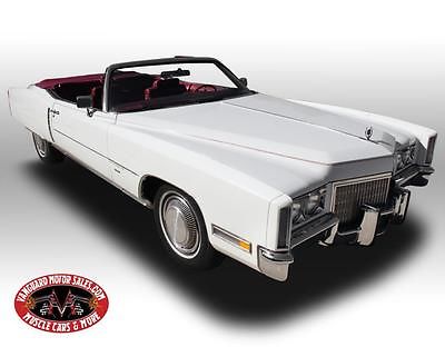 Cadillac : Eldorado 1971 cadillac eldorado white red convertible rare