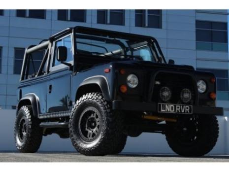 Land Rover : Defender 90 Beluga Black D90 Soft Top::Terrafirma Wheels::New LED's::New Top::ICE COLD A/C