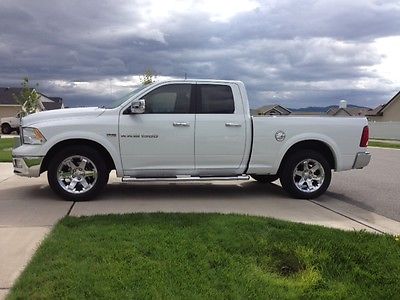 Dodge : Ram 1500 Laramie 2011 dodge ram 1500 laramie 4 wd quad cab white excellent condition