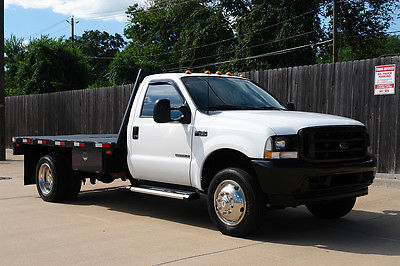 Ford : F-450 Flat Bed 02 7.3 l diesel 5 speed goose neck flat bed extra clean fully serviced 19.5 wheel