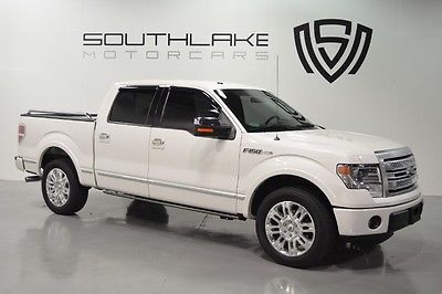 Ford : F-150 V8 4X2 2013 ford f 150 platinum v 8 engine white on pecan bed rails immaculate