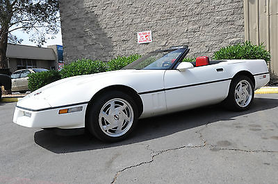 Chevrolet : Corvette Go Topless with Red Leather ! REDUCED ! NIce! 1988 CORVETTE Convertible ONLY 58,000 Original Miles White w Red