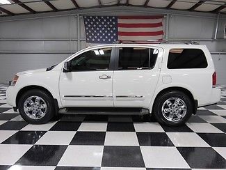 Nissan : Armada Platinum 2wd White Loaded 1 owner warranty financing new tires chrome 20 s nav sunroof tv dvd leather heated
