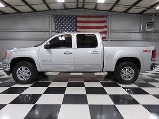 GMC : Sierra 1500 SLT 4x4 Z71 Silver 1 owner crew cab warranty financing winch nav sunroof tvdvd new tires 18 chrome