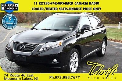 Lexus : RX Base Sport Utility 4-Door 11 rx 350 74 k gps back cam xm radio cooled heated seats finance price only