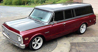 Chevrolet : Suburban Base Sport Utility 3-Door 70 chevy c 10 fuel injected suburban pickup truck patina rat rod bagged shop