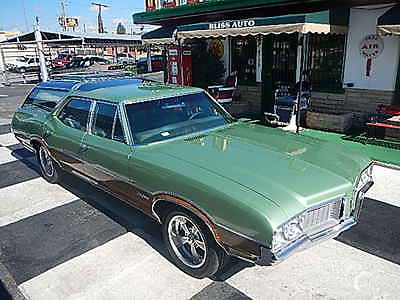 Oldsmobile : Cutlass Vista Cruiser  1970 olds vista cruiser original 350 350 a c 9 passenger hot rod 17 wheels 442