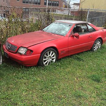 Mercedes-Benz : SL-Class SL500 2000 mercedes 500 sl convertible red with tan damage with clean title fire
