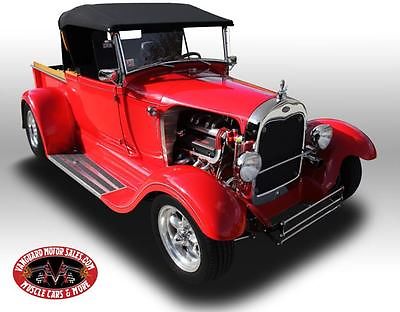 Ford : Model A 29 pick up steel body restomod fuel injected rare