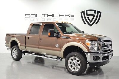 Ford : F-250 V8 Diesel 4x4 2012 ford f 250 lariat crew cab two tone 1 owner carfax guaranteed gorgeous