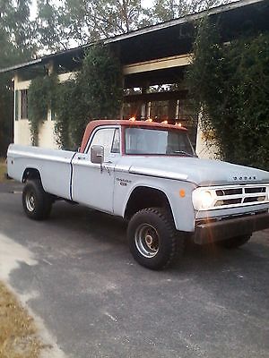 Dodge : Other Pickups custom 1968 title dodge d 100 hi and low 4 x 4 4 on the floor with 400 engine