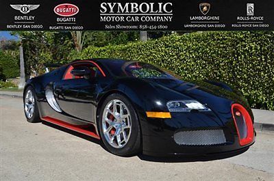 Bugatti : Veyron 2012 bugatti veyron grandsport 5 k miles black with red accents san diego