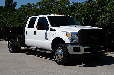 Ford : F-350 XL 4X4 6.7 l turbo diesel off road 9 ft knaphaide goose neck flat bed extra clean toolbox