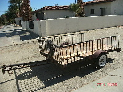 6 x8 ft  MOTORCYCLE TRAILER WITH NEW TIRES AND SPARE