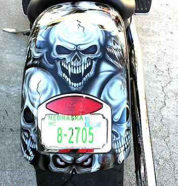 Custom Built Motorcycles : Pro Street Custom Skull Bike