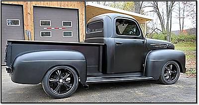 Ford : F-100 Truck 1951 ford f 1 street rod truck ground up build hot rod black
