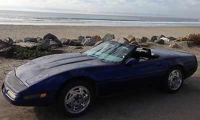 Chevrolet : Corvette BLUE 89 CORVETTE CONVERTIBLE  89 corvette convertible 64 k car faxed miles blue black many new parts fast