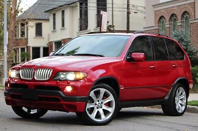 BMW : X5 4.8is SPORT 2006 bmw x 5 4.8 is imola red black leather pano roof navigation comfort seating