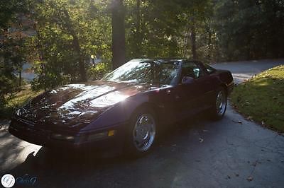 Chevrolet : Corvette LT1 1995 dark metallic purple corvette lt 1 6 speed owned by bloominton gold judge