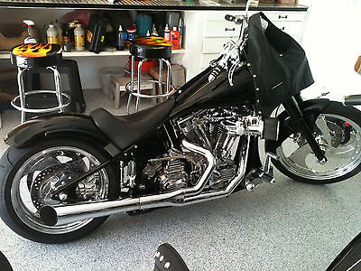 Custom Built Motorcycles : Pro Street custom bike black and chrome very fast