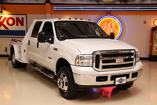 Ford : F-350 Lariat 4x4 2005 ford super duty f 350 drw lariat 4 x 4 diesel flatbed leather aux fuel