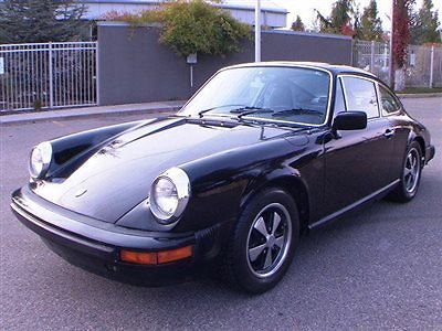 Porsche : 911 911S COUPE 1977 porsche 911 s coupe stunning in black black engine rebuild runs excellent