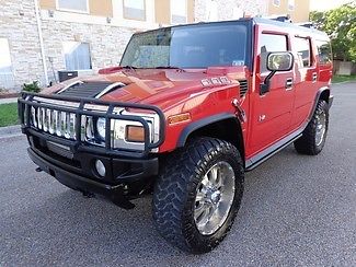 Hummer : H2 Base Sport Utility 4-Door 2004 hummer h 24 x 4 suv 6.0 l v 8 auto sunroof bose tow pkg htd leather 22 wheels