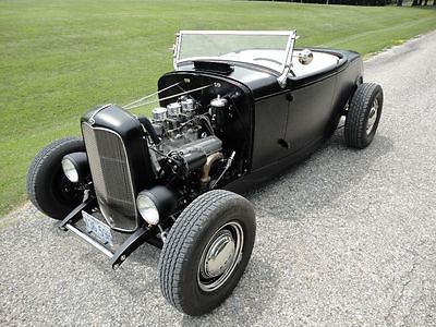 Ford : Other 2 Door 1932 ford model b 2 door roadster satin black w only 300 miles