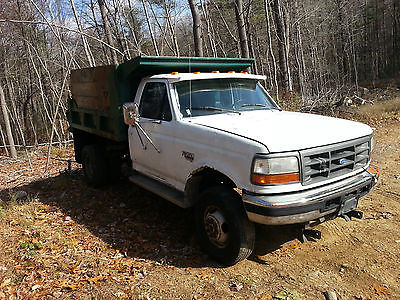 Ford : F-350 XL Dump 1995 ford f 350 4 x 4 diesel dump truck 117 k miles 5 speed