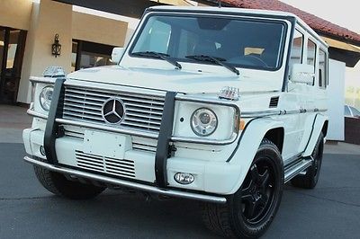 Mercedes-Benz : G-Class AMG 2008 mercedes g 55 amg kompressor white blk like new in out dealer maintained