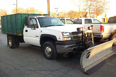 Chevrolet : Silverado 3500 4x4 1 Ton Dump Truck Fisher Plow Low Miles Solid ! Chevy 3500 4x4 Silverado Dump Fisher Plow Flatbed Stake Body Low Miles Clean !