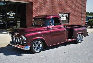 Chevrolet : Other Pickups Pick Up Resto-Mod 1955 chevy pick up frame off resto v 8 auto ps pdb air condition bagged am fm cd