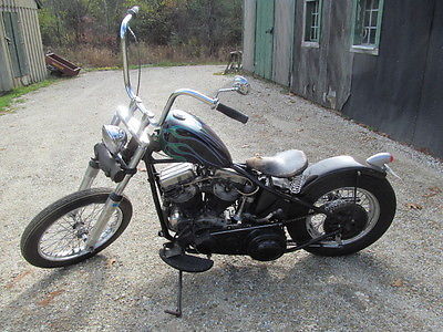 Harley-Davidson : Other 1949 harley davidson pan head bobber foot clutch jockey shift wishbone frame