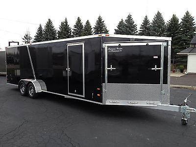 7X29 AMERICAN HAULER ALUMINUM SNOWMOBILE TRAILER FLOOR,WALLS.ROOF 16 ON CENTER