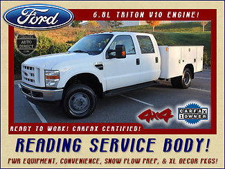 Ford : F-350 CREW CAB 4X4 W/ READING SERVICE BODY ONE OWNER-PWR EQUIPMENT, CONVENIENCE, SNOW PLOW PREP, & XL DECOR PKGS-6.8L V10!