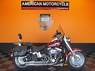 Harley-Davidson : Softail 2009 used red harley davidson softail fat boy flstf loaded with 4000 in extras