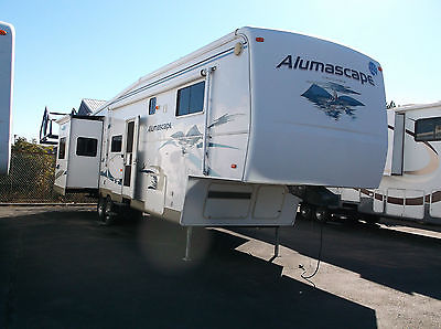 2006 HOLIDAY RAMBLER ALUMASCAPE 35RLQ 4SLIDE 5th WHEEL WITH WASHER AND DRYER