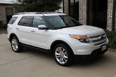 Ford : Explorer Limited 4WD White Platinum Navigation Dual Panel Roof 302A Equip Group 20's TX 1-Owner Nice!