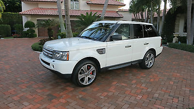 Land Rover : Range Rover Sport Supercharged White Updated OEM SC Wheels wood steering wheel and shift knob only 47k miles