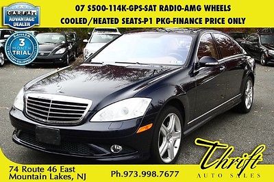 Mercedes-Benz : S-Class 5.5L V8 07 s 500 114 k gps sat radio cooled heated seats p 1 pkg finance price only