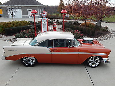 Chevrolet : Bel Air/150/210 Blown Air Magazine Cover 1956 Bel Air, Two Resto's, Supercharged and Custom Throughout