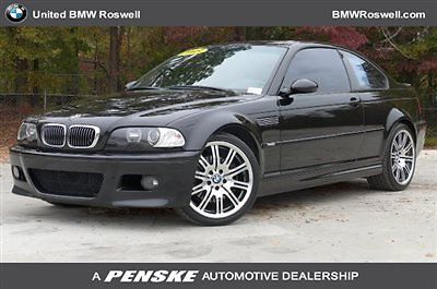 BMW : 3-Series M3 M3 3 Series Low Miles 2 dr Coupe Manual Gasoline 3.2L STRAIGHT 6 Cyl Jet Black
