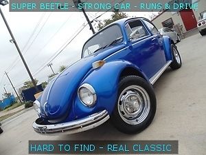 Volkswagen : Other 1971 vw superbeetle classic 4 cyl electric blue 4 spd only 17 k miles