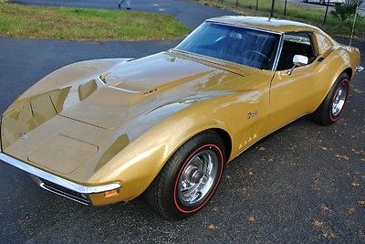 Chevrolet : Corvette Real 30,074 Mile 427/390hp,4 Speed, Original Motor 1969 riverside gold 427 390 hp 4 speed m 21 30 074 miles tilt tele pb
