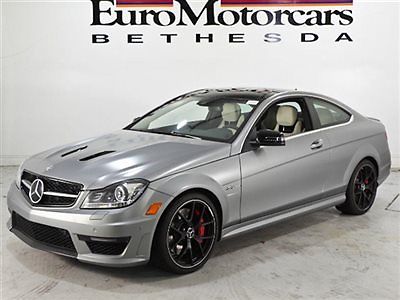Mercedes-Benz : C-Class 2dr Coupe C63 AMG RWD 507 edition c 63 amg coupe matte grey distronic flat mat gray black navigation md