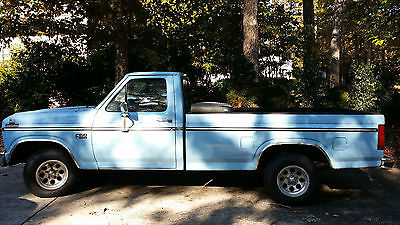 Ford : F-150 Chrome 1986 f 150 very good vintage condition sky blue lined bed 3800 athens ga