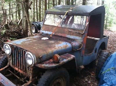 Jeep : Other with cab & plow Three 1946 Willys Jeeps