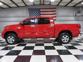 Toyota : Tundra Limited 4x4 Red Nice Crew Max 5.7L Warranty Financing Leather Heated New Toyo Tires Low Miles Loaded