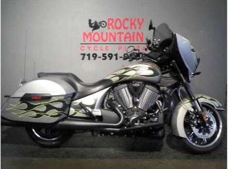 2014 Victory Cross Country Suede Silver with Flames